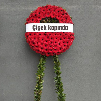 Kırmızı Gerbera Cenaze Çelengi
