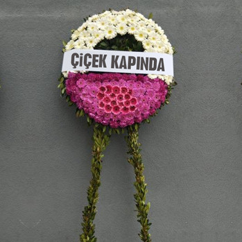 Pembe Beyaz Cenaze Çelengi